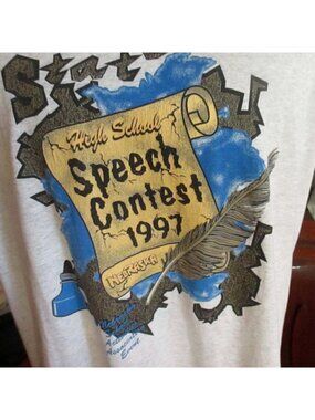 Vintage T-shirt XL 1990's SINGLE STITCH USA T-Shirt XL NEBRASKA HIGH SCHOOL XL